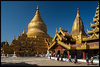 Shwezigon Pagoda. Bagan, Myanmar ( color)