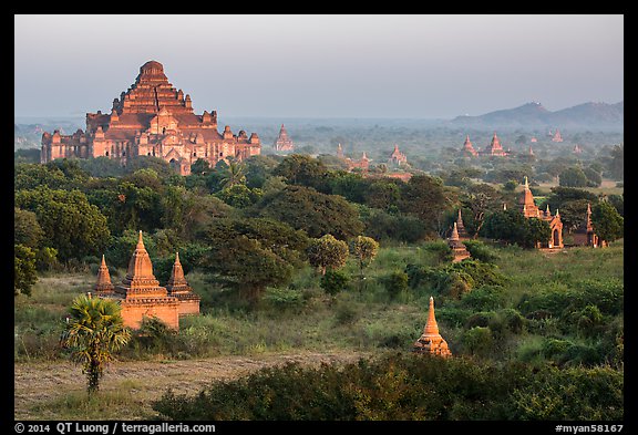 View from Shwesandaw. Bagan, Myanmar (color)