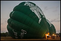Hot air balloons being inflated. Bagan, Myanmar ( color)
