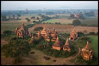 Aerial view of a complex of temples. Bagan, Myanmar ( color)