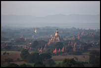 Aerial view of Bagan archeological site. Bagan, Myanmar ( color)