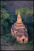 Aerial view of a small temple. Bagan, Myanmar ( color)