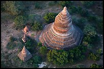 Aerial view of pagoda complex. Bagan, Myanmar ( color)
