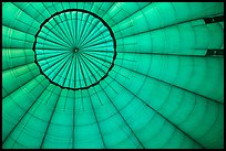 Looking up inside hot air balloon. Bagan, Myanmar ( color)