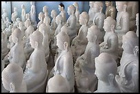 White marble buddha statues for sale. Mandalay, Myanmar ( color)