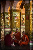 Monks in Sutaungpyei Pagoda. Mandalay, Myanmar ( color)