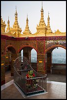 Ogre King and view from  Mandalay Hill. Mandalay, Myanmar ( color)