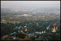 View from Mandalay Hill, early morning. Mandalay, Myanmar ( color)