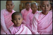 Nuns, Zayar Theingi Nunnery, Sagaing. Myanmar ( color)