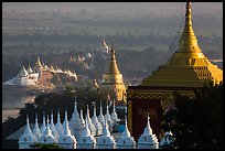 Stupas and Ayeyarwady river seen from Sagaing Hill. Myanmar ( color)