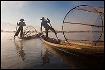 Two Intha fishermen. Inle Lake, Myanmar ( color)