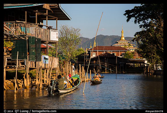 Canal in Ywama Village. Inle Lake, Myanmar