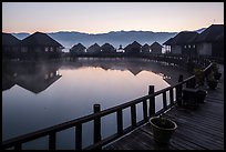 Myanmar Treasure Resort at dawn. Inle Lake, Myanmar ( color)