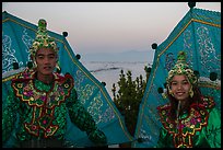 Greeters at dawn. Inle Lake, Myanmar ( color)