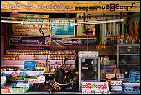 Medicinal shop on the path to the Golden Rock. Kyaiktiyo, Myanmar ( color)