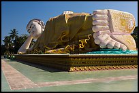 Mya Tha Lyaung Reclining Buddha. Bago, Myanmar ( color)
