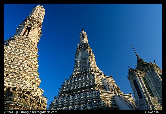 Towers of the Wat Arun. Bangkok, Thailand (color)
