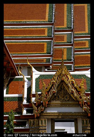Roofs, Wat Pho. Bangkok, Thailand