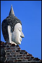 Buddha head, Wat Chai Mongkon. Ayutthaya, Thailand ( color)