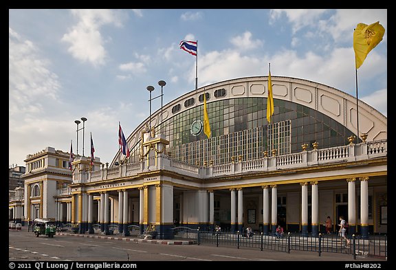 Facade of Hualamphong railroad station. Bangkok, Thailand