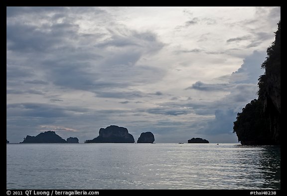 Offshore limestone islets, Railay. Krabi Province, Thailand