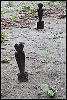Grave markers, islamic cemetery, Phi-Phi island. Krabi Province, Thailand