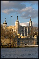 Tower of London seen across the Thames, late afternoon. London, England, United Kingdom ( color)