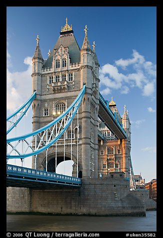 Tower Bridge from below. London, England, United Kingdom (color)