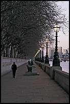 Riverfront promenade. London, England, United Kingdom ( color)