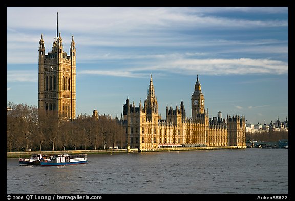 Victoria Tower and palace of Westminster. London, England, United Kingdom (color)