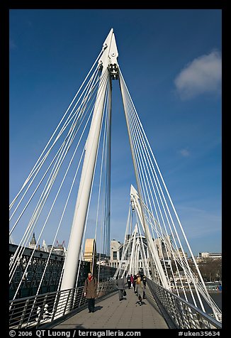 Golden Jubilee Bridge. London, England, United Kingdom (color)