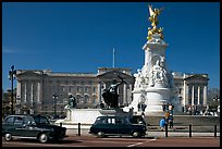 Victoria memorial and Buckingham Palace, mid-morning. London, England, United Kingdom ( color)