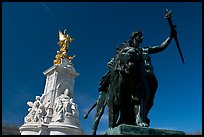 Statues in front of Buckingham Palace. London, England, United Kingdom ( color)