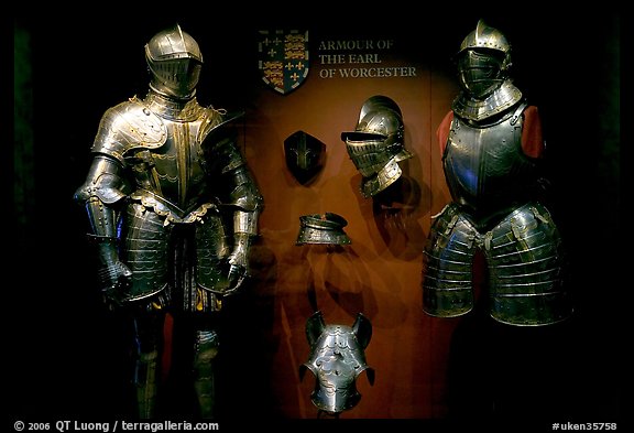 Armour of the Earl of Worcester on display in the White House, Tower of London. London, England, United Kingdom (color)