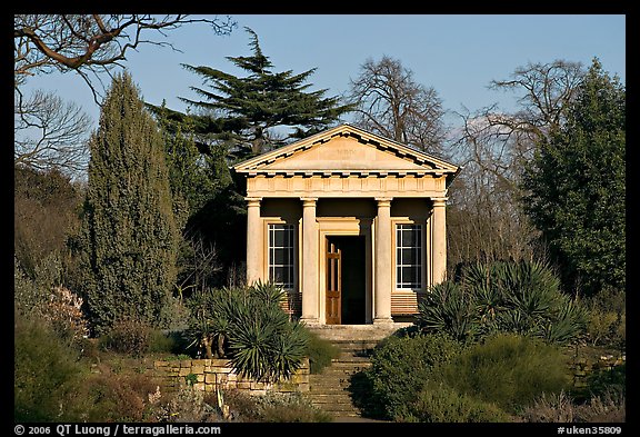 King William's temple, late afternoon. Kew Royal Botanical Gardens,  London, England, United Kingdom