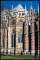 Westminster Abbey, rear view. London, England, United Kingdom (color)