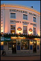 Spanish Galleon Tavern and  Shepherd Neame brewer, Britain's oldest. Greenwich, London, England, United Kingdom (color)
