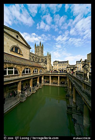 Main Pool of the Roman Bath. Bath, Somerset, England, United Kingdom (color)