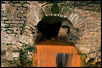 Roman-built brick channel overflow from the sacred spring. Bath, Somerset, England, United Kingdom (color)