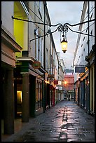 Narrow alley at dawn. Bath, Somerset, England, United Kingdom (color)