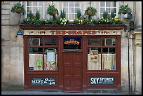 Facade of small restaurant. Bath, Somerset, England, United Kingdom