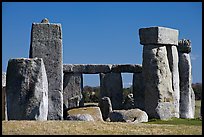 Trilithon lintels, Stonehenge, Salisbury. England, United Kingdom