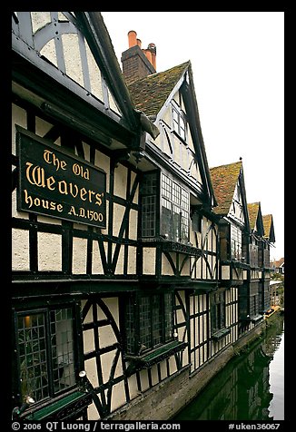 Old Weavers house dating from 1500. Canterbury,  Kent, England, United Kingdom