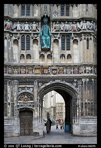 Christ Church Gate (Cathedral precincts main entrance). Canterbury,  Kent, England, United Kingdom