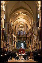String quartet rehearsing in the quire of Canterbury Cathedral. Canterbury,  Kent, England, United Kingdom ( color)