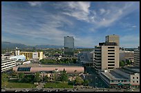 Downtown Anchorage from above. Anchorage, Alaska, USA