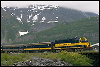 Alaska train. Whittier, Alaska, USA (color)