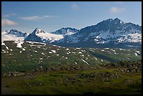 Jagged peaks above Thompson Pass. Alaska, USA
