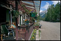 McCarthy lodge and main street. McCarthy, Alaska, USA (color)