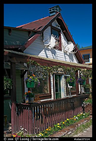 McCarthy lodge facade. McCarthy, Alaska, USA (color)